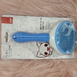 Brand New CLEANPET'S DOG & CAT SELF-CLEANING SLICKER BRUSH